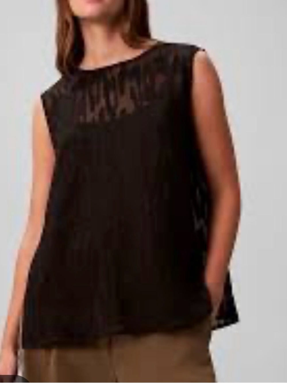 Calvin Klein Women's Sleeveless Burnout Blouse size XL